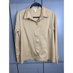 COS Shirt Top Womens Medium Golden  Long Sleeve Button Down Launge old‎ money
